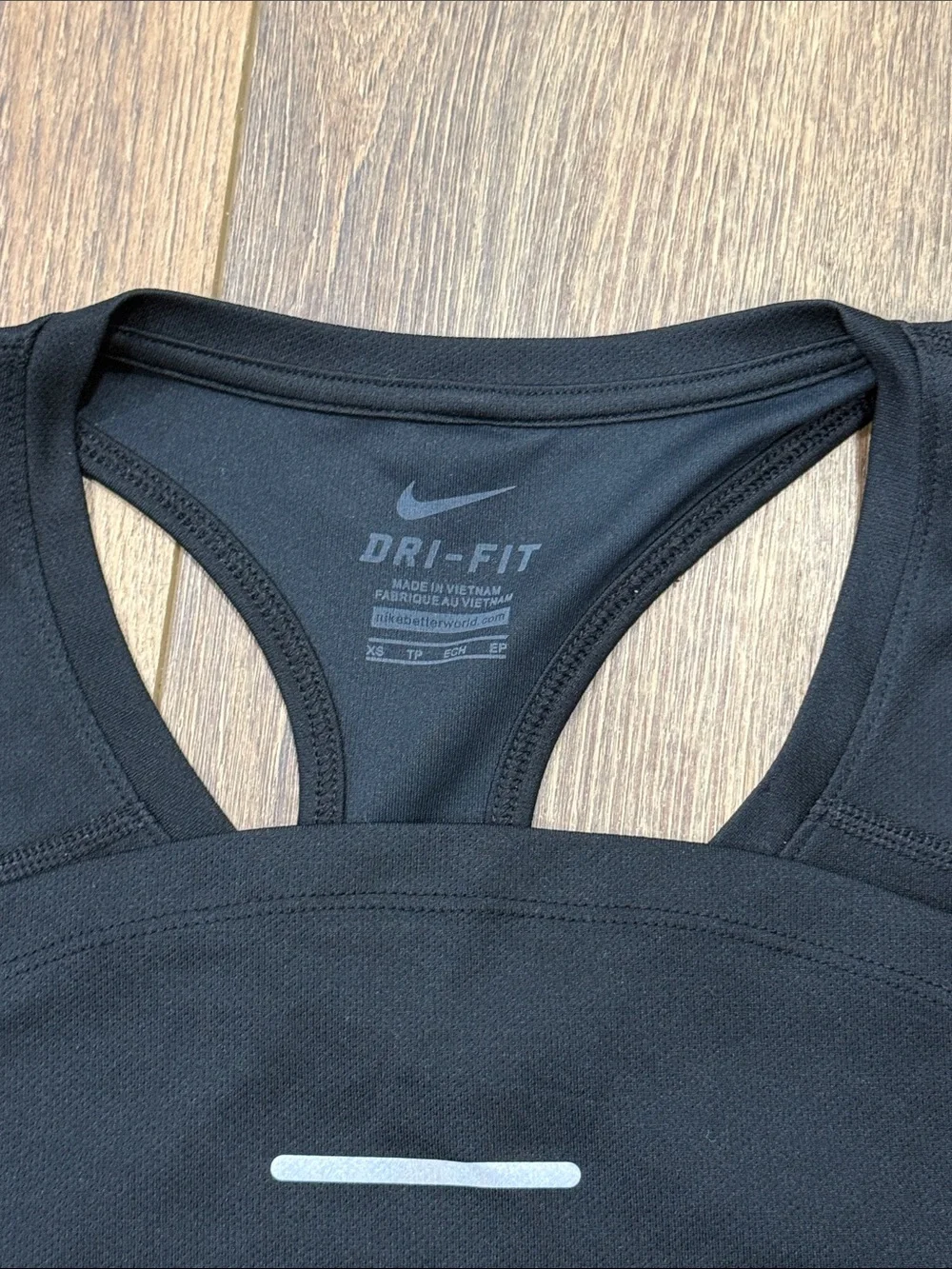 Nike Black Tank Top with White Side Panels. Size XS.